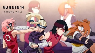 [Boruto AMV] Sakura vs Ino ft. Sarada vs Chocho - Runnin' from My Heart