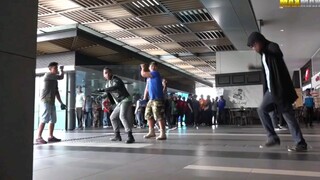 Pretending to have superpowers in public places, with a large number of extras, fooling passersby. T