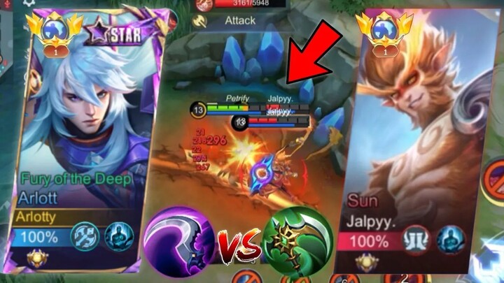 ADJUSTMENT ARLOTT VS NEW BUFFED SUN IN EXP LANE  WHO IS THE STRONGEST  NEW BEST BUILD ARLOTT 2024