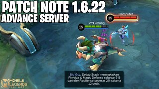 BARATS NERF, POPOL & KUPA BUFF, BANE BUFF, IRITHEL BUFF - PATCH NOTE 1.6.22 MOBILE LEGENDS