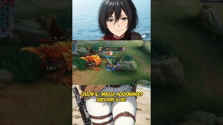 GamePlay Fanny Skin mikasa #subscribe #like #share #shorts