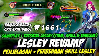 TUTORIAL LESLEY REVAMP | BUILD LESLEY REVAMP + PERBEDAAN SKILL LESLEY REVAMP❗ GAMEPLAY LESLEY REVAMP