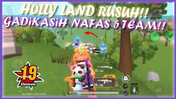 19KILL!! HOLLY LAND RUSUH 5 TEAM PERANG NONSTOP GILAK !! - Sausage Man Indonesia
