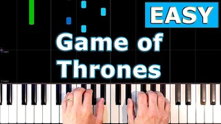 Game Of Thrones Theme - EASY Piano Tutorial [Sheet Music]