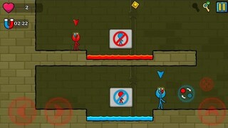 Red & Blue Stickman : Stickman Animation - watergirl and fireboy