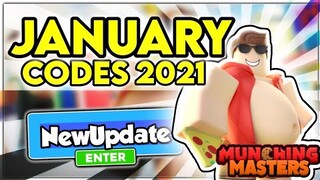 All "New [ 50M ] Update Working Codes 2021 in Roblox Munching Masters