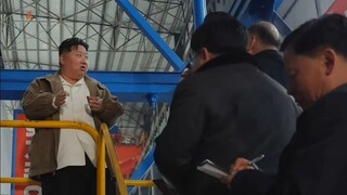 Estimado camarada Kim Jong Un averigua no terreno Estaleiro de Nampho