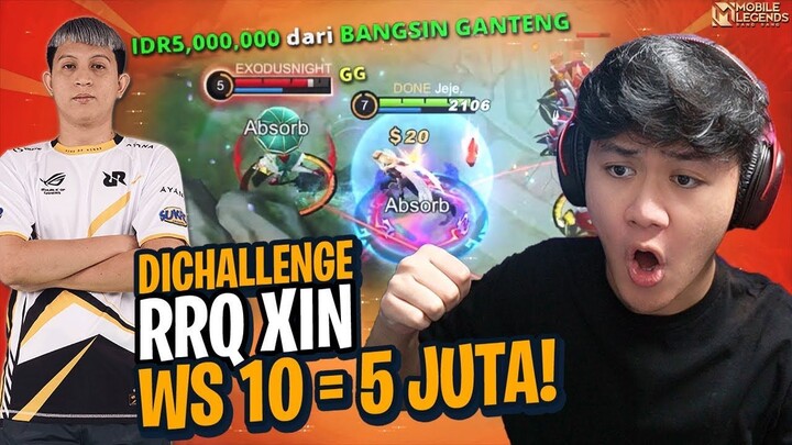 DAPET CHALLENGE DARI RRQ XINNN @XINNN 5 JUTA RUPIAH KALO WINSTREAK 10 SOLO RANKE