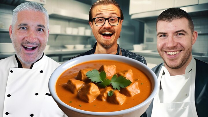 Vincenzo's Plate & Chef James React to Joshua Weissman's BUTTER CHICKEN RECIPE