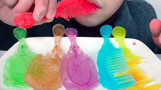 ASMR Ăn Lược Và Gương Làm Từ Đá