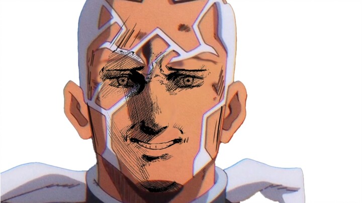 The ending of Jotaro facing the priest at different times