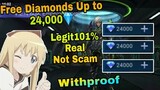Get Free Diamonds Up to 24k💎 Directly on your account | Real | No ban | MobileLegends Tricks 2020