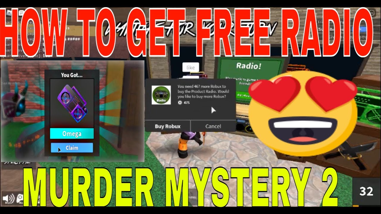 HOW TO GET FREE RADIO IN MURDER MYSTERY 2 (UNLOCKED ALL SKIN) 100