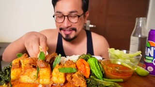 PORK CURRY WITH HANGAM EATING|| PORK CURRY MUKBANG|| PORK CURRY EATING SHOW