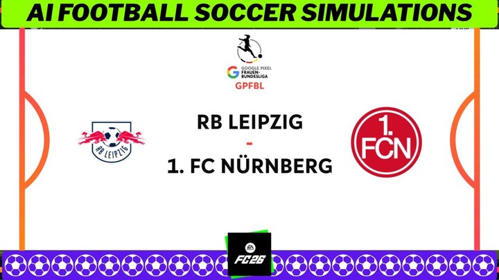 RB Leipzig Women vs 1. FC Nürnberg ⚽🇩🇪👩 Frauen Bundesliga 2026 27 Matchday 4 ⚽ EA FC 26 Simulatio