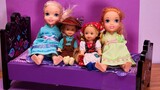 Surprise visit ! Elsa & Anna toddlers and cousins - Barbie