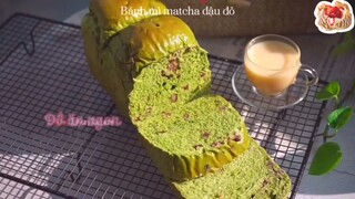 Bánh mì mattcha đậu đỏ & Panna cotta matcha socola núng nính 💕✨