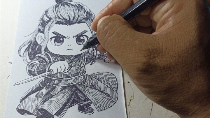 menggambar kultivator imut