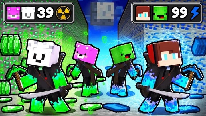 Minecraft: Nuclear-Powered Squad vs. Electric Squad – Who Will Be the Mining Champion?