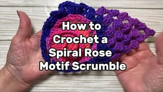 Easy Freeform Crochet Tutorial PopcornStitch Ruffle & Rose Motif for Everyone