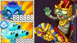 PVZ2 all Blue Plants Boost vs 100 Pharaoh Zombie - MK Kids