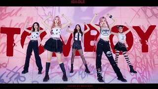 黑丝渔网辣妹来啦~长得好像！全方位高还原~！全网最晚(G)I-DLE- TOMBOY全曲翻跳~