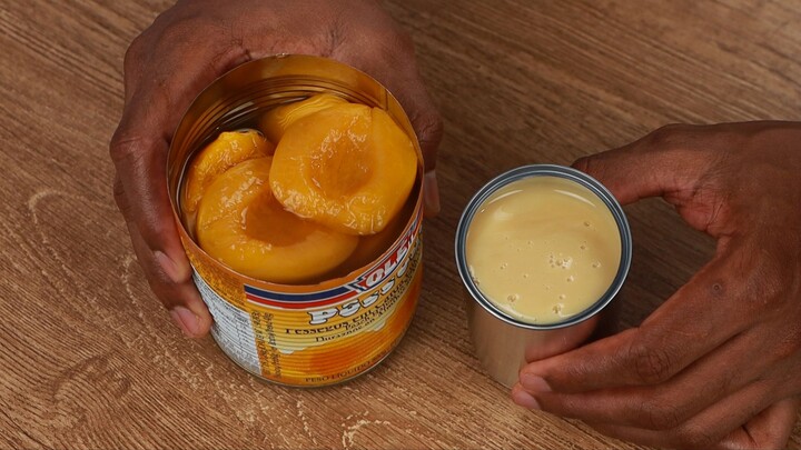 Beat condensed milk with peach and the result will surprise you!