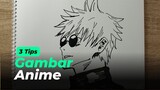 3 Tips Cara Gambar Anime Simple / Gambar Gojo Satoru
