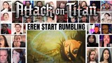 Eren Starts the Rumbling Reaction Mashup | Attack on Titan Season 4 Episode 21 Reaction Mashup