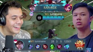 Pembuktian Ihsan Balik Ke Pro Player Lagi?? Gila Sampe SAVAGE + Kill 28!! - Mobile Legends