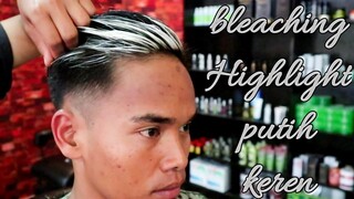 bleaching putih rambut cowok , warna keren