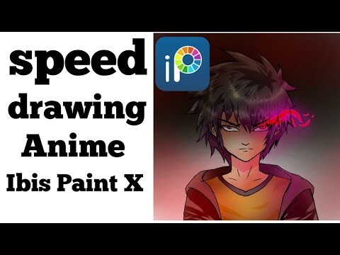 Speed drawing anime ibis paint x