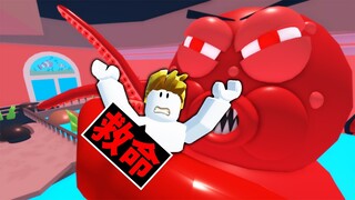 水族館的「超巨大吃人章魚」失控了😨被抓到的我能逃離成功嗎？！【Roblox 機械方塊】