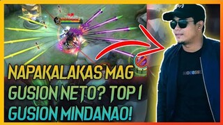 1V1 WITH TOP 1 GUSION MINDANAO GRABE ANG BILIS NG KAMAY | MOBILE LEGENDS: BANGBANG