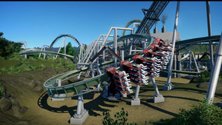 Twisted Steel - รถไฟเหาะคว่ำ - Future World 1899 (Planet Coaster)