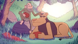 Black comedy animated short film "The Lion and the Monkey", what will be the final outcome of these 