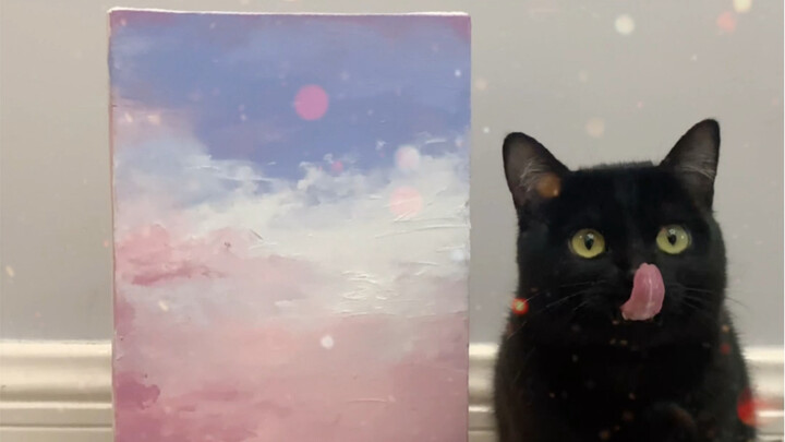 With my cat’s artistic talent, I’m sending her to Sichuan Academy of Fine Arts tomorrow!