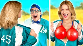 NERD vs POPULAR in SQUID GAME - HACKS to Become POPULAR | Funny CHALLENGES by La La Life Games