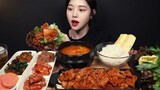 [Mukbang TV] - Thịt heo xào rau củ, canh tương đậu, Cơm cuộn  | ASRM