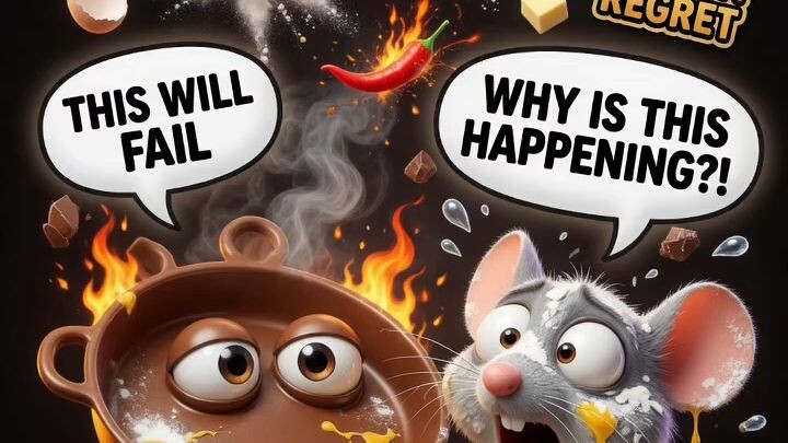 【皮克斯风格3D动画】“简单食谱”直接厨房爆炸！Chip+平底锅经典翻车💀