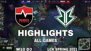 Highlight NS vs BRO All Game LCK Mùa Xuân 2021 LCK Spring 2021 Nongshim Redforce vs Fredit BRION