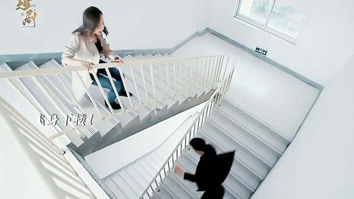 This motorcycle back-hug and the flying leap down the stairs—I don’t believe anyone could stay indif