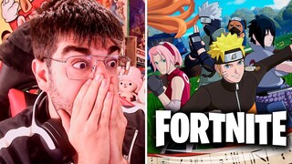 las *NUEVAS* SKINS de NARUTO en FORTNITE (está caro) 😢 Mi REACCIÓN y GAMEPLAY