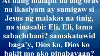 Sinisi ba ni Jesus ang Dios nung siyay malagutan ng hininga sa krus - Ang Dating Daan