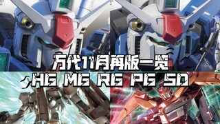 Danh sách Gunpla tái bản tháng 11 năm 2024 của Bandai! RGGundam GP01 đã hồi sinh! 00 Series Season 2