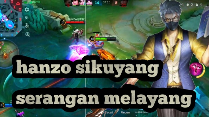 hanzo terbang musuh tercengang