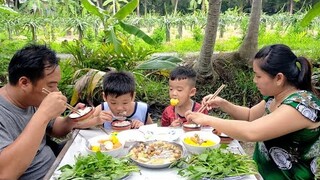 Hái Mớ Rau Vườn Chấm Thịt Ba Chỉ Kho Củ Cải Trắng ,Sườn Hầm Rau Củ |ATML&family T192