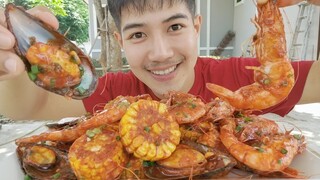 กุ้งถัง!! กินกุ้งถัง กุ้งตัวใหญ่ๆหอยตัวอวบๆ นํ้าซอสเข้มข้น...