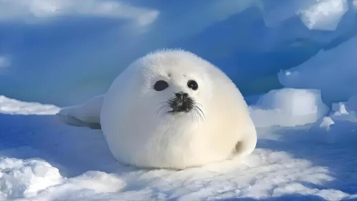 Cute little cutie, the harp seal—adorable to the core.