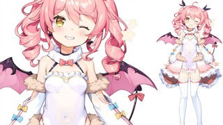 【早稻叽】纯白恶魔live2d模型展示